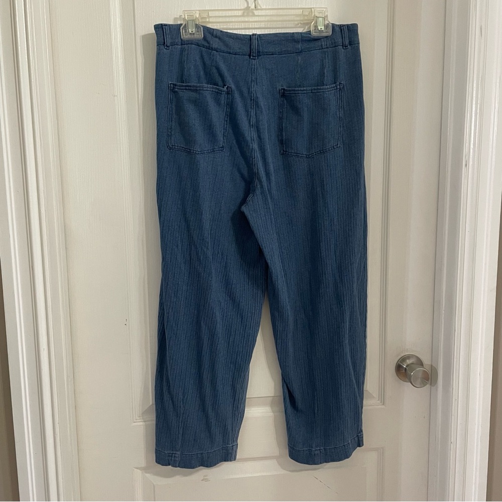 Halara Flex™ Mid Rise Pockets Barrel Leg Washed Casual Carrot Jeans Size Large - Picture 5 of 7
